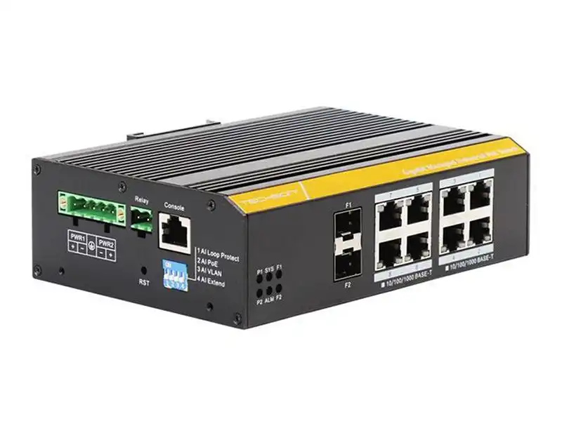 Techson TCS IGP08 2GS 10 portos industrial PoE switch - Image 3