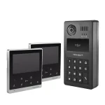 Techson TCTIS404_2db+TCTDS202BN Többlakásos Video IP kaputelefon szett